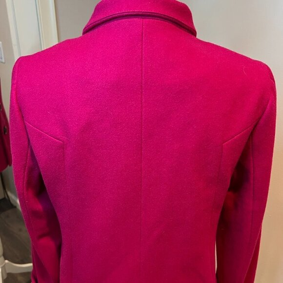 NWT Apostrophe Fuschia Wool Button down Coat, Size Medium - Picture 10 of 15